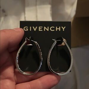 Givenchy‎ Silver Teardrop Earrings